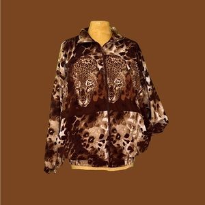 🐆Vintage Leopard Print Zip-Up Jacket🐆